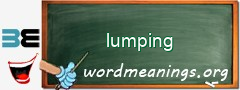 WordMeaning blackboard for lumping